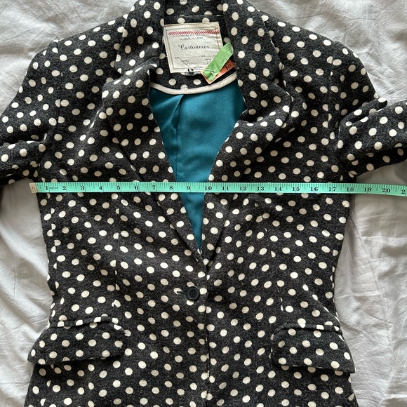 Anthropologie polka dot blazer size M - Picture 2 of 8